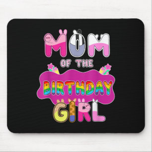 Mum Of The Birthday Girl Family Pig Party Decorati Mouse Pad