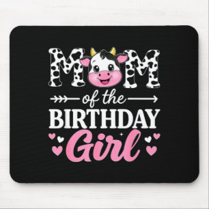 Mum of the birthday girl farmer cow lover women mouse pad