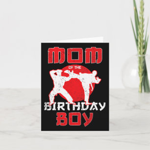 Mum Of The Birthday Karate Taekwondo Boy Martial A Card