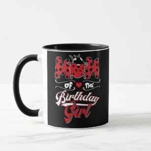 Mum Of The Birthday Ladybug Theme Mummy Party Mug