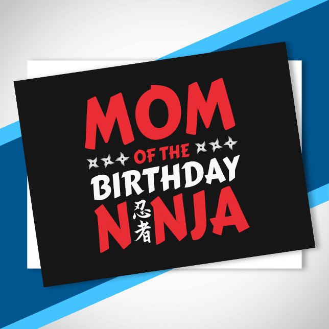 Mum of the Birthday Ninja - Birthday Ninja Party Postcard (Creator Uploaded)
