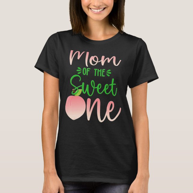 Mum Of The Birthday One Peach 1st Summer Fruit Fam T-Shirt (Front)