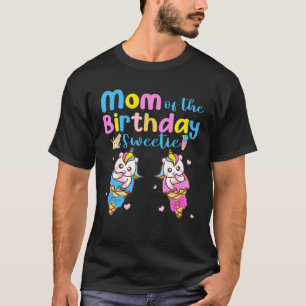 Mum Of The Birthday Sweetie Girl Ice Cream Theme P T-Shirt