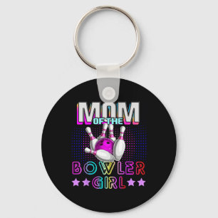 Mum Of The Bowler Girl Matching Family Bowling Bir Key Ring
