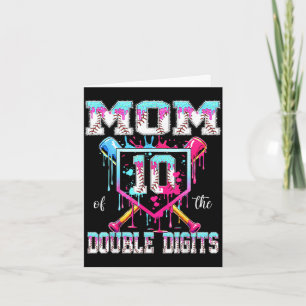 Mum of the double digits 10th birthday boy basebal card