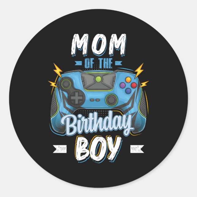 Mum Of The Family Video Gamer Py Classic Round Sticker (Front)
