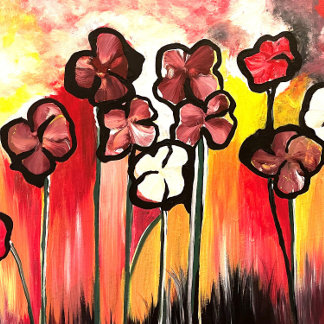 Mum Of The Flowers Hand Painted Tote Bag