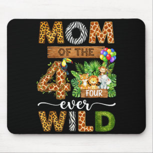Mum of the four wild 4th birthday boy matching mouse pad