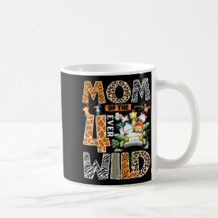 Mum of the four wild safari jungle 4th birthday bo coffee mug