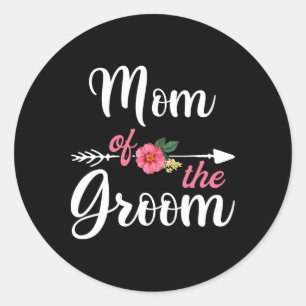 Mum Of The Groom Shirts For Women Classic Round Sticker