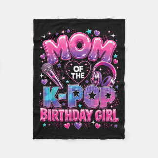 Mum Of The Korean Music Birthday Girls Fleece Blanket