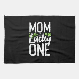 Mum Of The Lucky One First Birthday Family St. Pat Tea Towel