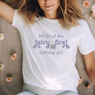 Mum of the Purple  Fairy First Berry Birthday T-Shirt