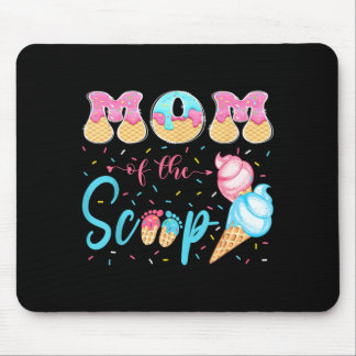 Mum Of The Scoop Ice Cream Gender Reveal Baby Show Mouse Pad