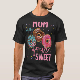 Mum Of The Sweet Four 4th Doughnut Birthday Party T-Shirt