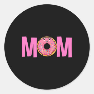 Mum Of The Sweet One Birthday - Doughnut Girl 1st Classic Round Sticker