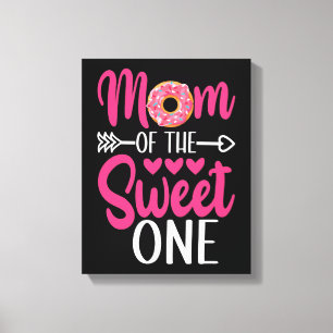 Mum of the Sweet One Sprinkled Doughnut Canvas Print