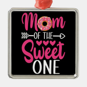 Mum of the Sweet One Sprinkled Doughnut Metal Ornament