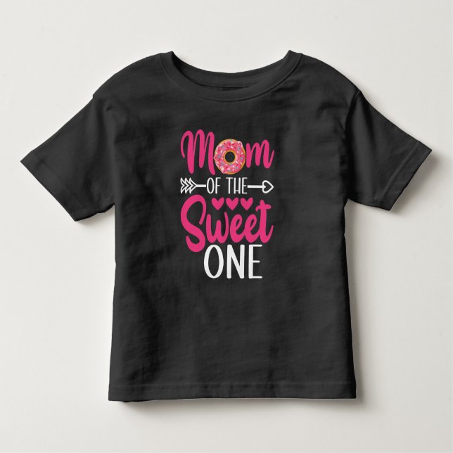 Mum of the Sweet One Sprinkled Doughnut Toddler T-Shirt (Front)