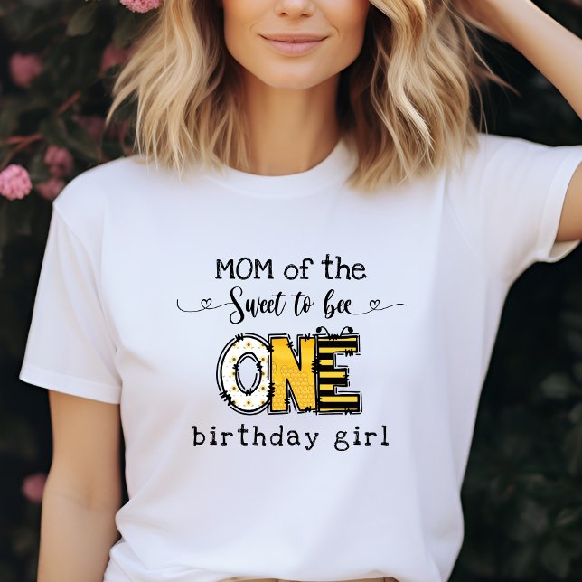 Mum of the sweet to bee one floral   T-Shirt (Creator Uploaded)