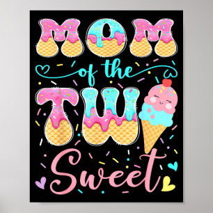 Mum of the two sweet 2nd birthday girl ice cream poster
