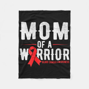 Mum Of The Warrior Blood Cancer Awareness Fleece Blanket