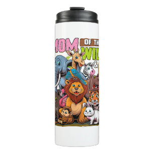Mum of the Wild & 6 Zoo Theme Jungle Animal 6th Bi Thermal Tumbler