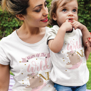 Mum of the Wild One Girl Birthday T-Shirt