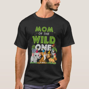 Mum of the Wild One Zoo Birthday Safari Jungle Ani T-Shirt