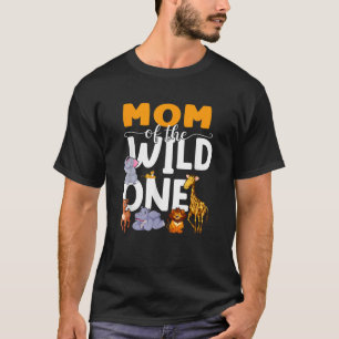 Mum of the Wild One Zoo Birthday Safari Jungle Ani T-Shirt