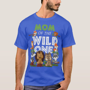 Mum of the Wild One Zoo Birthday Woodland Animals T-Shirt