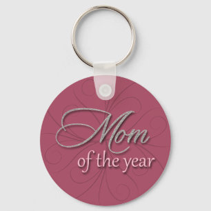 Mum of the year purple keychain
