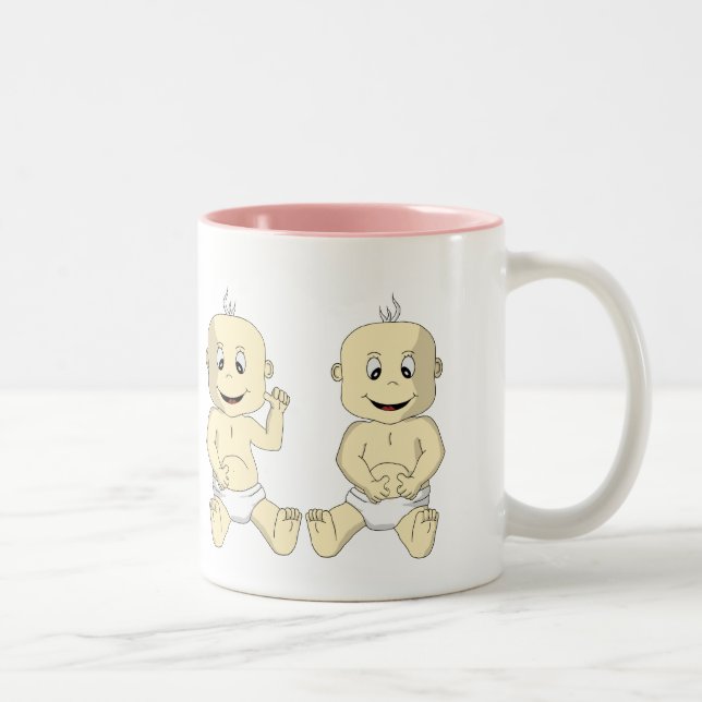 Mum Of Twin Babies Coffee Mug (Right)