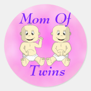 Mum Of Twin Babies Sticker