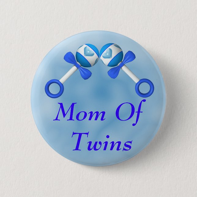 Mum Of Twin Boys Button (Front)