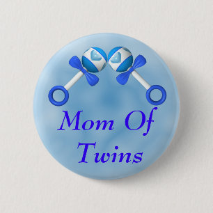 Mum Of Twin Boys Button
