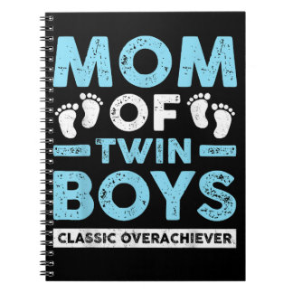 Mum Of Twin Boys Classic Overachiever Twin Mum Twi Notebook
