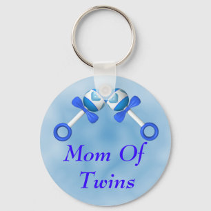 Mum Of Twin Boys Keychain