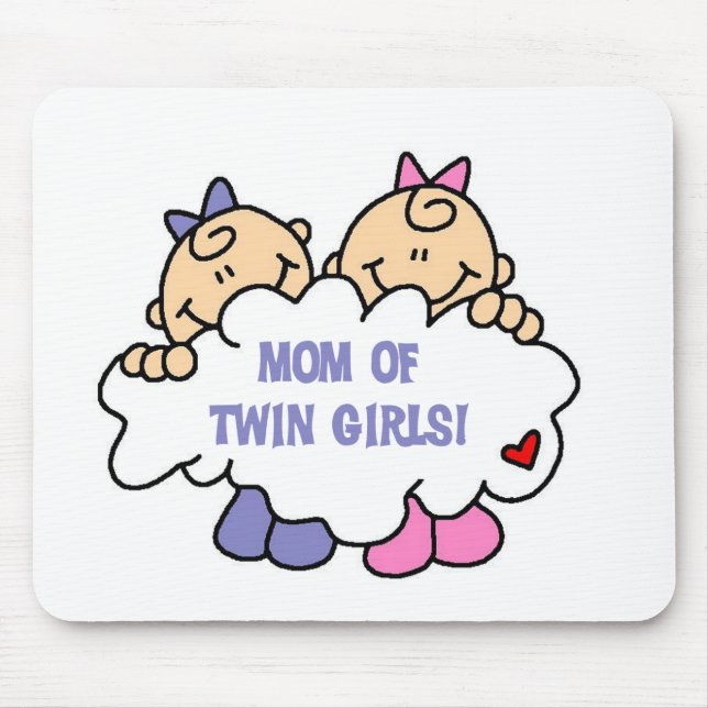 Mum of Twin Girls Mouse Pad (Front)