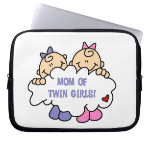 Mum of Twin Girls T-shirts and Gifts Laptop Sleeve
