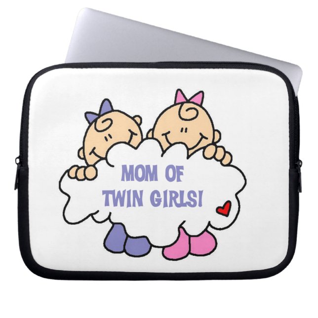 Mum of Twin Girls T-shirts and Gifts Laptop Sleeve (Front)
