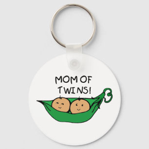 Mum of Twin Pod Key Ring
