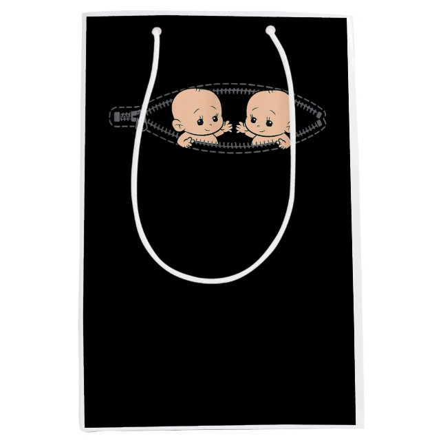 Mum Of Twin Pregnancy Twins Mum Pregnant With Twin Medium Gift Bag (Front)