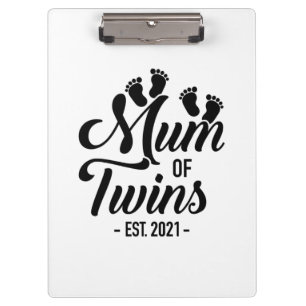 Mum Of Twins 2021 Clipboard
