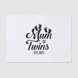 Mum Of Twins 2021 Tissue Paper