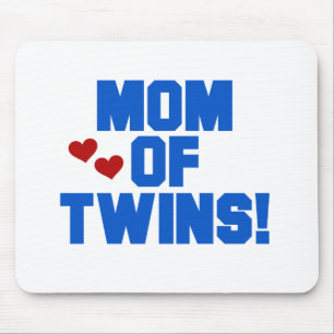 Mum of Twins-Blue Text Tshirts and Gifts Mouse Pad