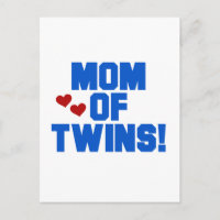 Mum of Twins-Blue Text Tshirts and Gifts
