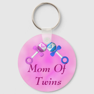 Mum of Twins Keychain (boy, girl)