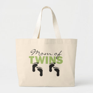 Mum of Twins Large Tote Bag