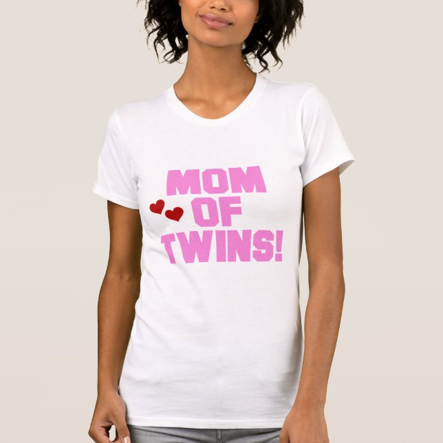 Mum of Twins-Pink Text Tshirts and Gifts (Front)